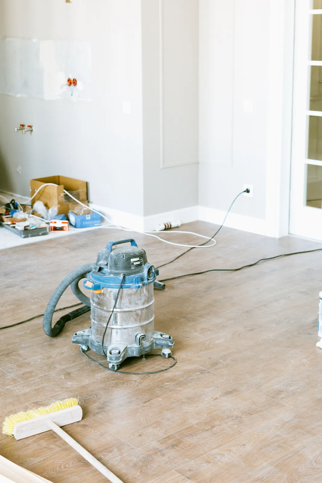 Industrial vacuum ready for post-construction cleaning